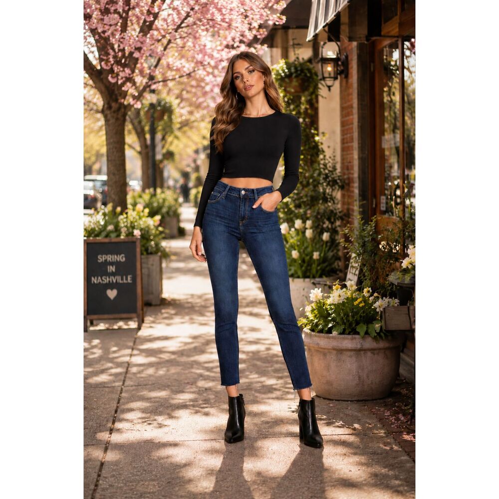 Paige Anthropologie Verdugo Ankle Skinny Raw Hem Jeans Size 27